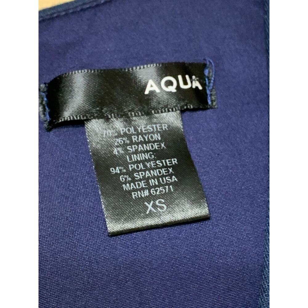 AQUA Navy Blue Sleeveless V-Neck A-Line Dress - Picture 6 of 7